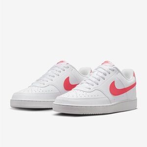 Nike Court Vision Low in White/Sea Coral